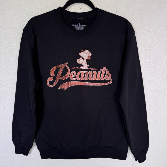 Peanuts Tops - Desert Dreamer Peanuts Sweatshirt Womens Small Snoopy Baseball Graphic Sweater